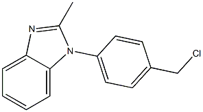 1-[4-(chloromethyl)phenyl]-2-methyl-1H-1,3-benzodiazole Struktur