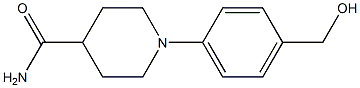 1-[4-(hydroxymethyl)phenyl]piperidine-4-carboxamide Struktur