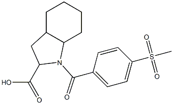 1-[4-(methylsulfonyl)benzoyl]octahydro-1H-indole-2-carboxylic acid Struktur