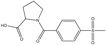 1-[4-(methylsulfonyl)benzoyl]pyrrolidine-2-carboxylic acid Struktur