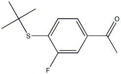 1-[4-(tert-butylsulfanyl)-3-fluorophenyl]ethan-1-one Struktur