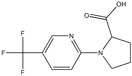 1-[5-(trifluoromethyl)pyridin-2-yl]pyrrolidine-2-carboxylic acid Struktur