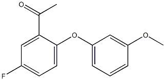 1-[5-fluoro-2-(3-methoxyphenoxy)phenyl]ethan-1-one Struktur