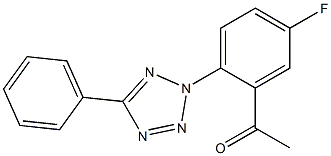 1-[5-fluoro-2-(5-phenyl-2H-1,2,3,4-tetrazol-2-yl)phenyl]ethan-1-one Struktur