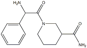 1-[amino(phenyl)acetyl]piperidine-3-carboxamide Struktur