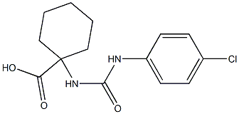 1-{[(4-chlorophenyl)carbamoyl]amino}cyclohexane-1-carboxylic acid Struktur