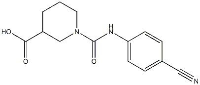 1-{[(4-cyanophenyl)amino]carbonyl}piperidine-3-carboxylic acid Struktur