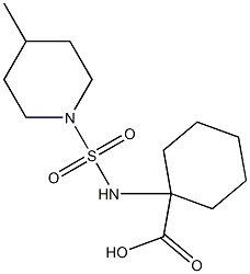 1-{[(4-methylpiperidine-1-)sulfonyl]amino}cyclohexane-1-carboxylic acid Struktur