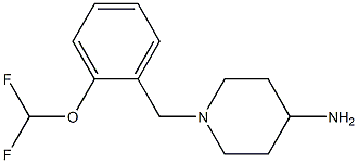 1-{[2-(difluoromethoxy)phenyl]methyl}piperidin-4-amine Struktur