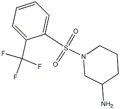 1-{[2-(trifluoromethyl)benzene]sulfonyl}piperidin-3-amine Struktur