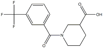 1-{[3-(trifluoromethyl)phenyl]carbonyl}piperidine-3-carboxylic acid Struktur