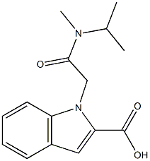 1-{[methyl(propan-2-yl)carbamoyl]methyl}-1H-indole-2-carboxylic acid Struktur