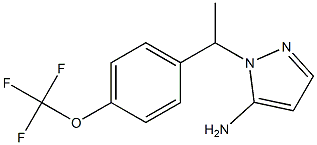 1-{1-[4-(trifluoromethoxy)phenyl]ethyl}-1H-pyrazol-5-amine Struktur