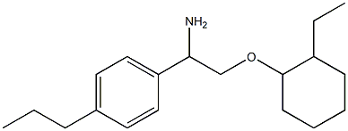 1-{1-amino-2-[(2-ethylcyclohexyl)oxy]ethyl}-4-propylbenzene Struktur