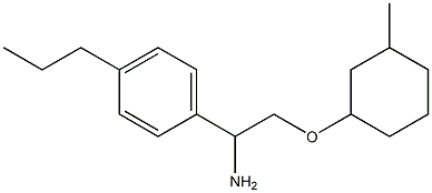 1-{1-amino-2-[(3-methylcyclohexyl)oxy]ethyl}-4-propylbenzene Struktur