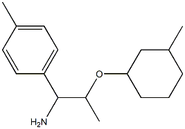 1-{1-amino-2-[(3-methylcyclohexyl)oxy]propyl}-4-methylbenzene Struktur