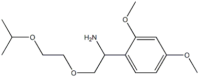 1-{1-amino-2-[2-(propan-2-yloxy)ethoxy]ethyl}-2,4-dimethoxybenzene Struktur