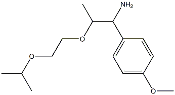 1-{1-amino-2-[2-(propan-2-yloxy)ethoxy]propyl}-4-methoxybenzene Struktur