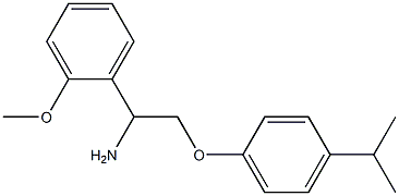 1-{1-amino-2-[4-(propan-2-yl)phenoxy]ethyl}-2-methoxybenzene Struktur