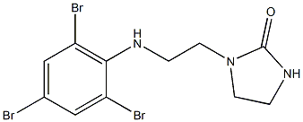 1-{2-[(2,4,6-tribromophenyl)amino]ethyl}imidazolidin-2-one Struktur