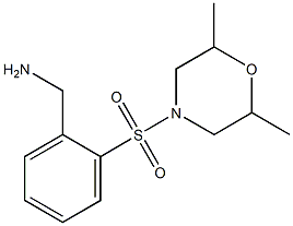 1-{2-[(2,6-dimethylmorpholin-4-yl)sulfonyl]phenyl}methanamine Struktur