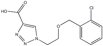 1-{2-[(2-chlorophenyl)methoxy]ethyl}-1H-1,2,3-triazole-4-carboxylic acid Struktur