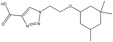 1-{2-[(3,3,5-trimethylcyclohexyl)oxy]ethyl}-1H-1,2,3-triazole-4-carboxylic acid Struktur