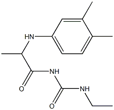 1-{2-[(3,4-dimethylphenyl)amino]propanoyl}-3-ethylurea Struktur