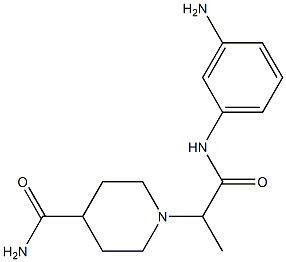 1-{2-[(3-aminophenyl)amino]-1-methyl-2-oxoethyl}piperidine-4-carboxamide Struktur