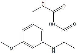 1-{2-[(3-methoxyphenyl)amino]propanoyl}-3-methylurea Struktur