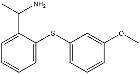 1-{2-[(3-methoxyphenyl)sulfanyl]phenyl}ethan-1-amine Struktur