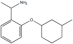 1-{2-[(3-methylcyclohexyl)oxy]phenyl}ethan-1-amine Struktur