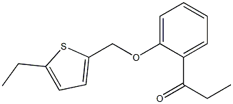 1-{2-[(5-ethylthiophen-2-yl)methoxy]phenyl}propan-1-one Struktur