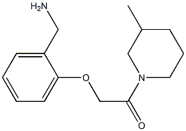 1-{2-[2-(3-methylpiperidin-1-yl)-2-oxoethoxy]phenyl}methanamine Struktur