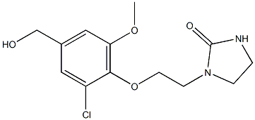 1-{2-[2-chloro-4-(hydroxymethyl)-6-methoxyphenoxy]ethyl}imidazolidin-2-one Struktur