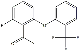 1-{2-fluoro-6-[2-(trifluoromethyl)phenoxy]phenyl}ethan-1-one Struktur