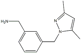 1-{3-[(3,5-dimethyl-1H-pyrazol-1-yl)methyl]phenyl}methanamine Struktur