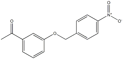 1-{3-[(4-nitrobenzyl)oxy]phenyl}ethanone Struktur