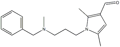 1-{3-[benzyl(methyl)amino]propyl}-2,5-dimethyl-1H-pyrrole-3-carbaldehyde Struktur