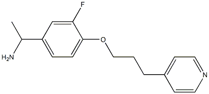 1-{3-fluoro-4-[3-(pyridin-4-yl)propoxy]phenyl}ethan-1-amine Struktur