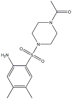 1-{4-[(2-amino-4,5-dimethylbenzene)sulfonyl]piperazin-1-yl}ethan-1-one Struktur