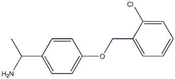 1-{4-[(2-chlorophenyl)methoxy]phenyl}ethan-1-amine Struktur