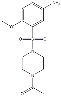 1-{4-[(5-amino-2-methoxybenzene)sulfonyl]piperazin-1-yl}ethan-1-one Struktur