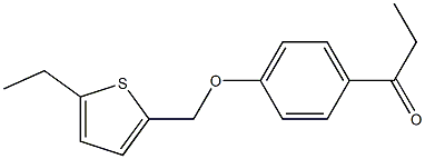 1-{4-[(5-ethylthiophen-2-yl)methoxy]phenyl}propan-1-one Struktur