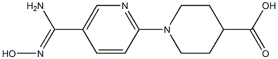 1-{5-[(Z)-amino(hydroxyimino)methyl]pyridin-2-yl}piperidine-4-carboxylic acid Struktur