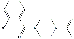 1-acetyl-4-(2-bromobenzoyl)piperazine Struktur