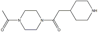 1-acetyl-4-(piperidin-4-ylacetyl)piperazine Struktur