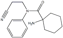 1-amino-N-(2-cyanoethyl)-N-phenylcyclohexane-1-carboxamide Struktur