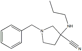 1-benzyl-3-(propylamino)pyrrolidine-3-carbonitrile Struktur