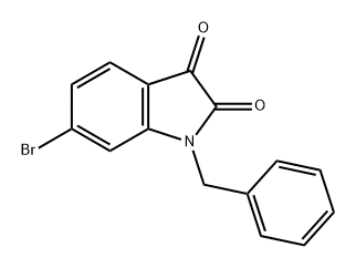 1-benzyl-6-bromo-2,3-dihydro-1H-indole-2,3-dione Struktur